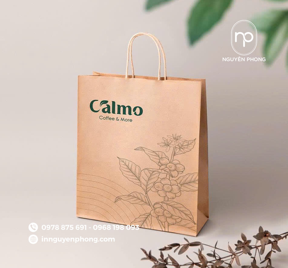 Mẫu túi giấy đựng cà phê đẹp 